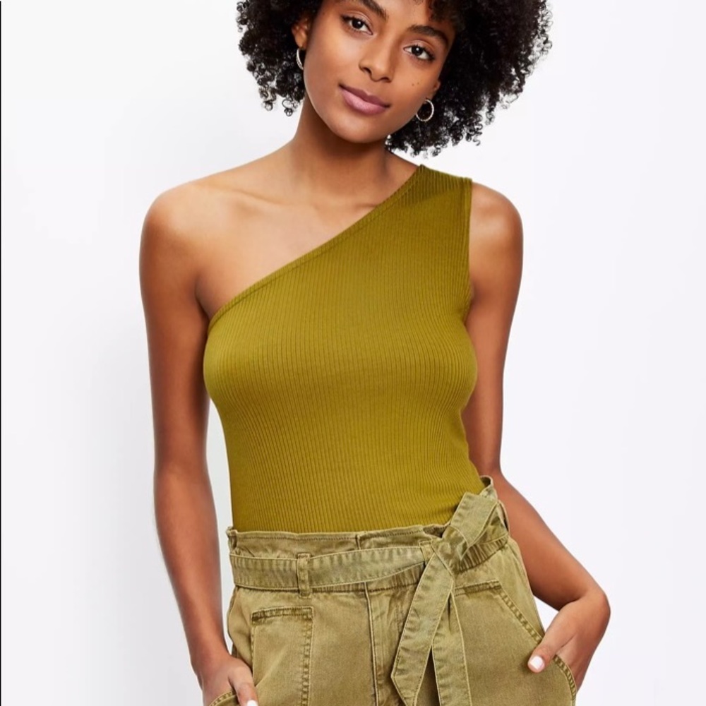 Ann Taylor LOFT NWT asymmetrical green shirt XL